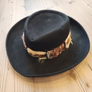 Toucan Hat Black Boho Western